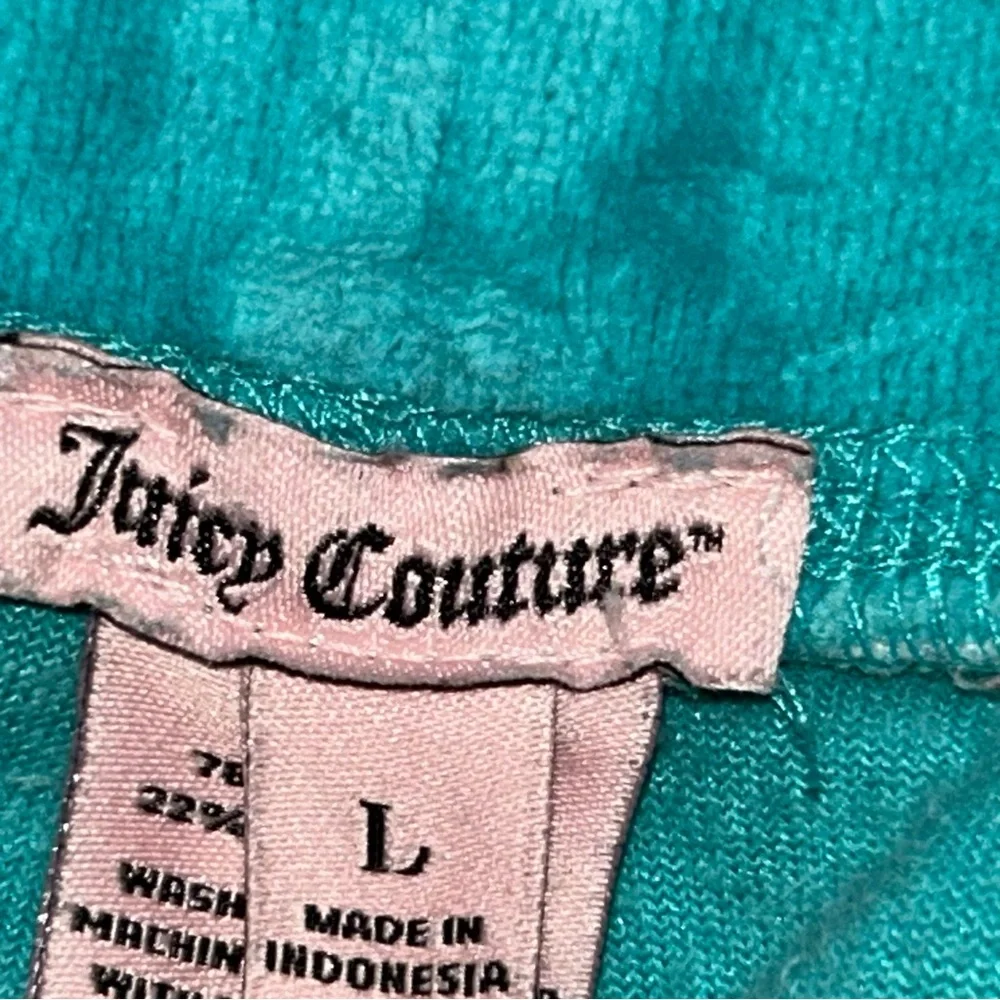 VINTAGE Y2K JUICY COUTURE LOW RISE STRAIGHT CUT GREEN PANTS SIZE L - Picture 6 of 7
